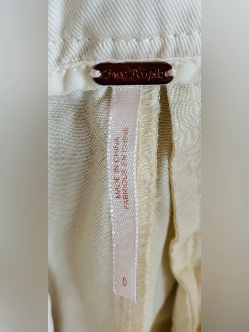 Free People Off White Belted Tie Pants Size: 0
